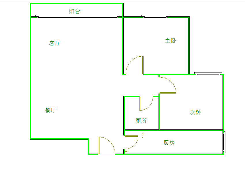 金地金沙府邸  2室2厅1卫   3200.00元/月室内图1