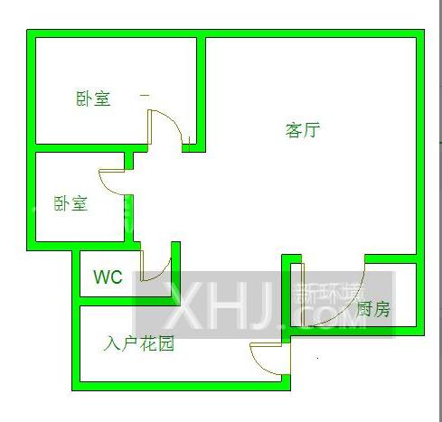 生活立方  1室1厅1卫   1800.00元/月室内图1