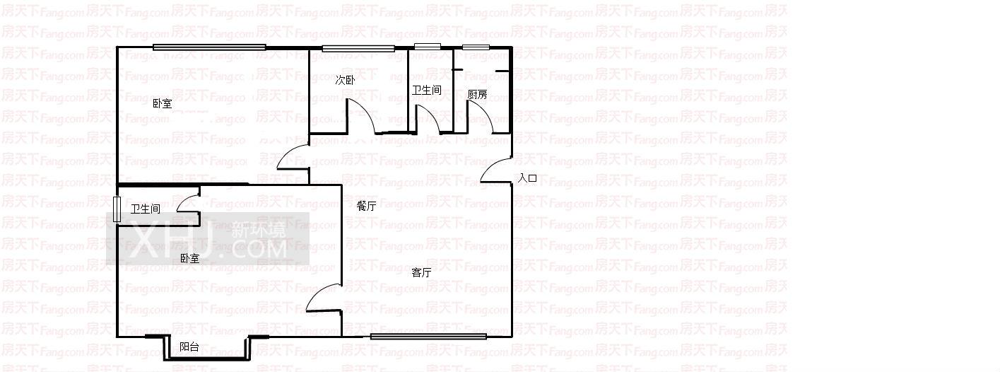 大地锦苑  3室2厅2卫   3500.00元/月室内图1