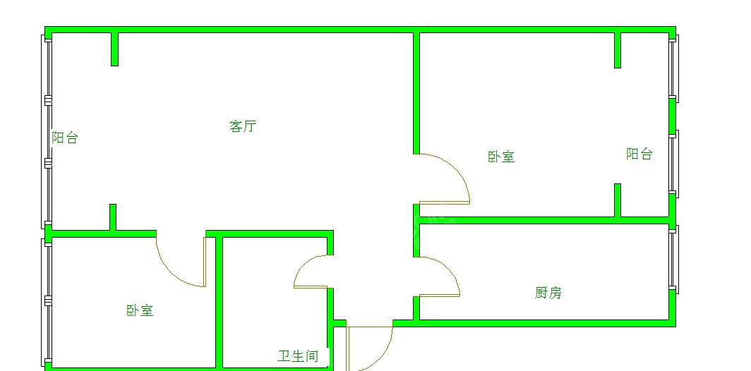 贝森园  2室1厅1卫   108.00万