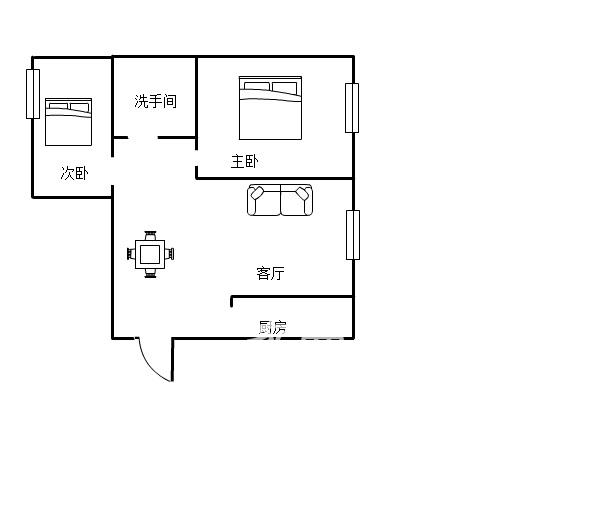 香樟园  4室2厅2卫   1800.00元/月户型图