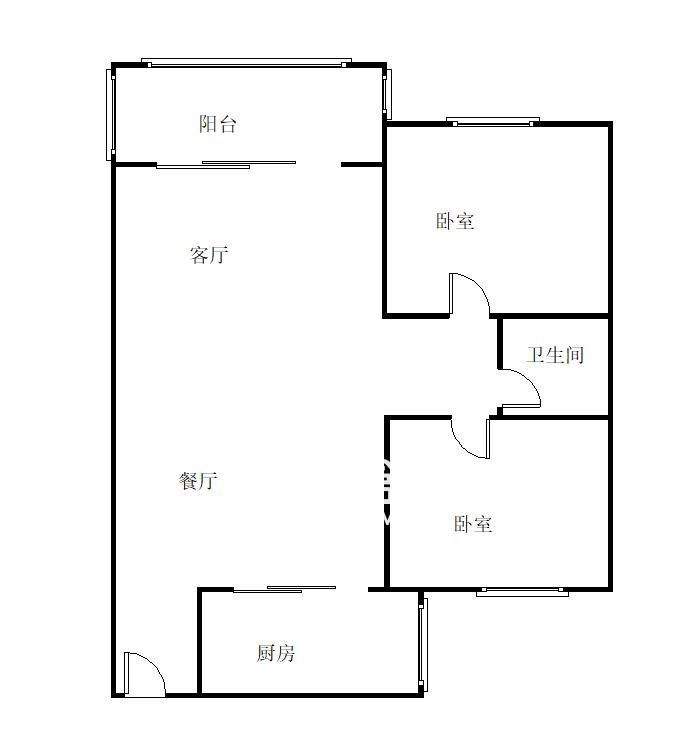 金岸华庭  4室2厅1卫   2200.00元/月户型图