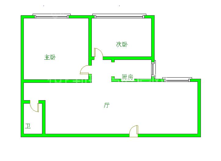 知贤坊  2室1厅1卫   1700.00元/月室内图1