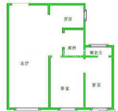 南湖国际2期  3室1厅1卫   2300.00元/月室内图1