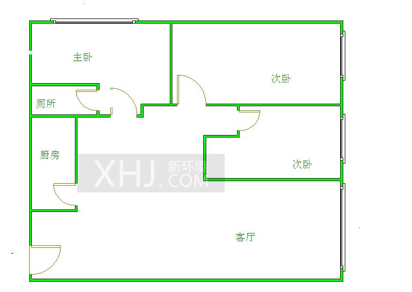 金地嘉年华B区  3室2厅2卫   3200.00元/月室内图1