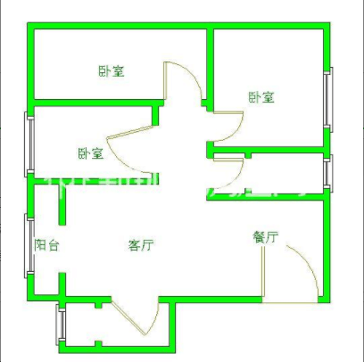 清河庭苑  3室1厅2卫   1400.00元/月室内图1