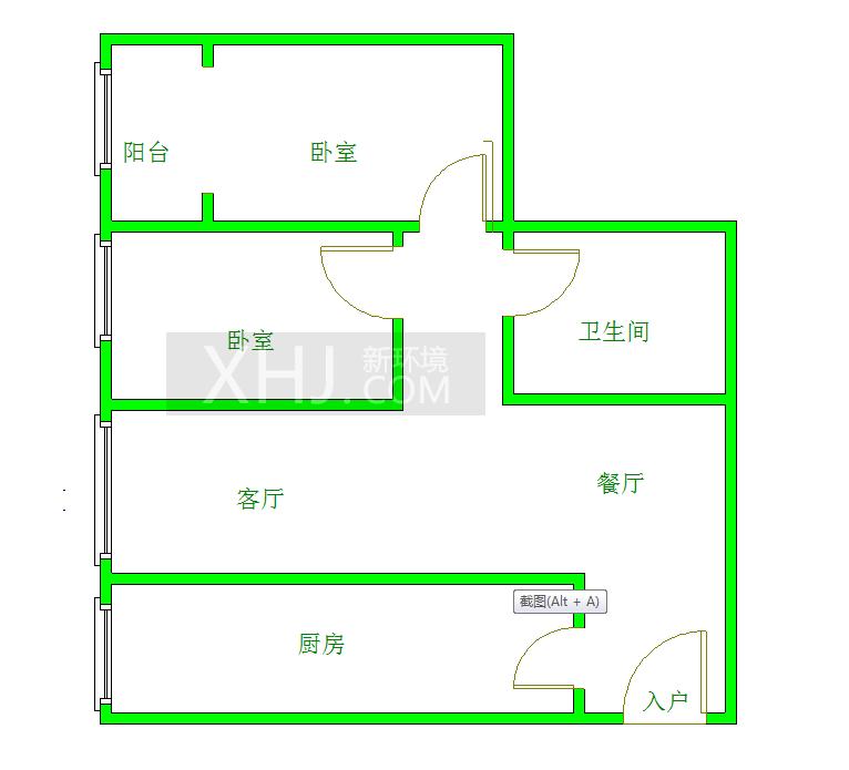 西城天下  2室2厅1卫   2800.00元/月室内图1