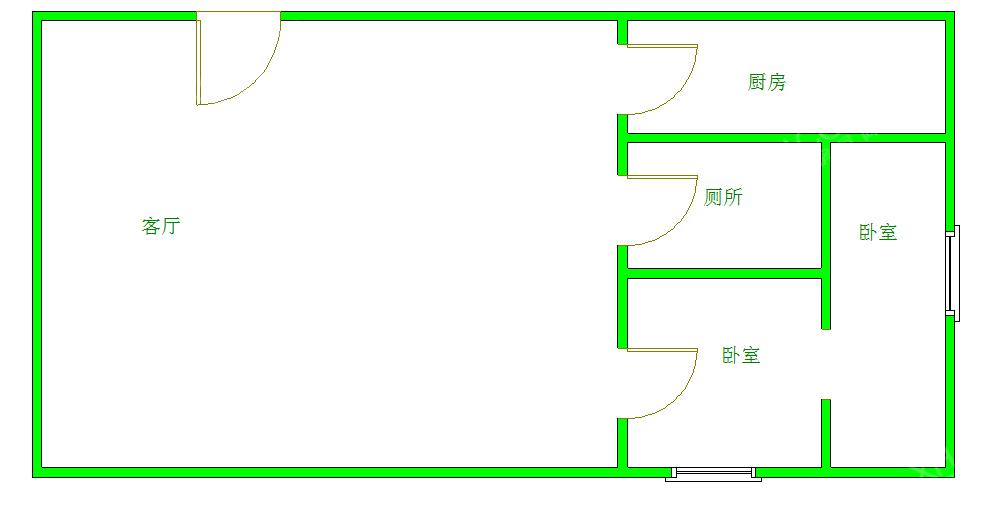 朗基龙堂  1室1厅1卫   1700.00元/月室内图1