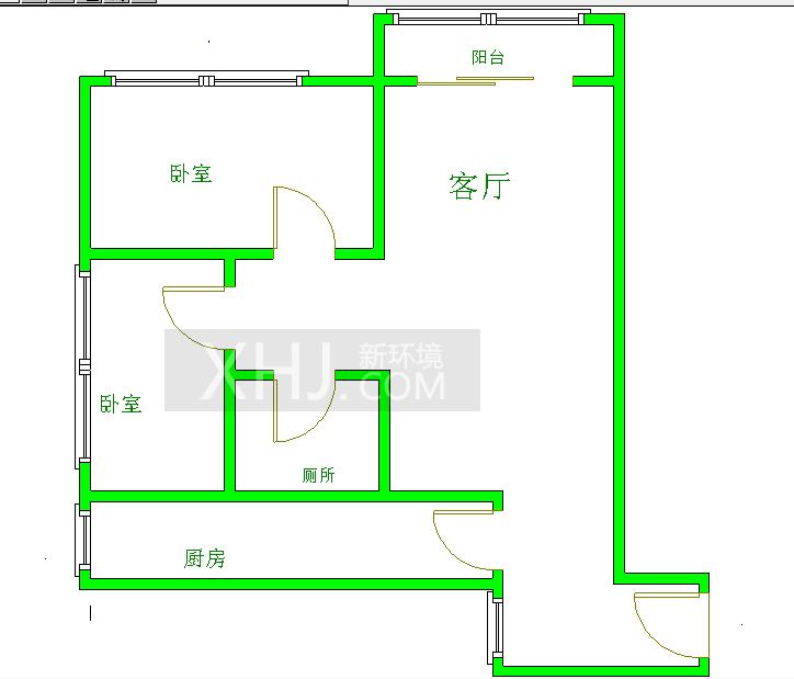 元益花园  2室2厅1卫   2200.00元/月室内图1