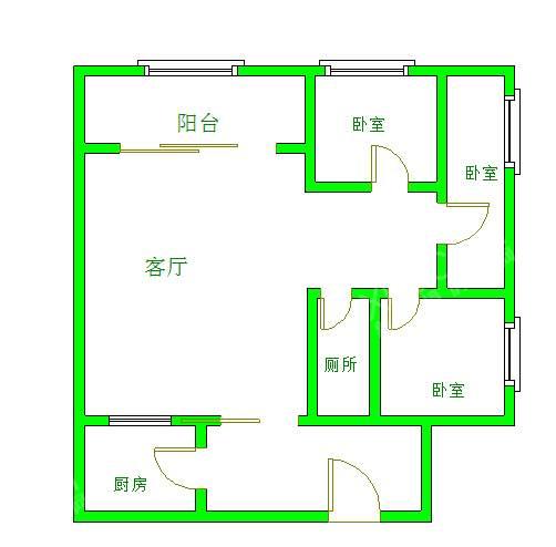 凯德世纪名邸  3室1厅1卫   3800.00元/月室内图1