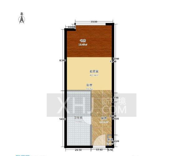 成都青羊万达广场  1室0厅1卫   2000.00元/月室内图1