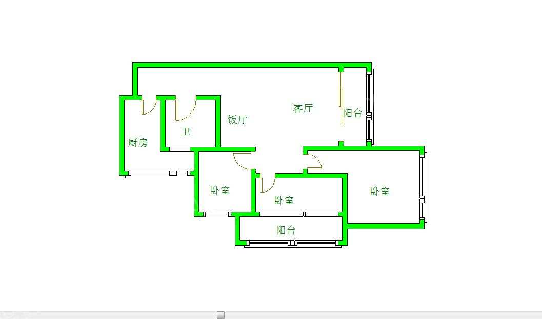 长虹和悦府 3室2厅1卫 2500.00元/月 长虹和悦府 3室2厅1卫 2500.00元/月户型图
