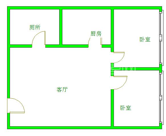 智地哥谭LOFT公寓  3室1厅1卫   2800.00元/月室内图1