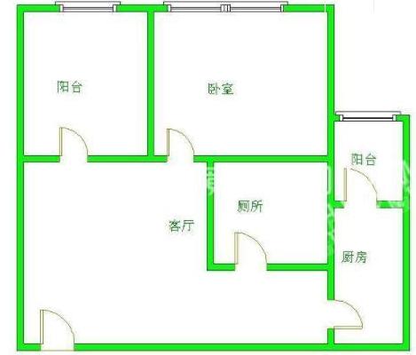 南湖春天  1室1厅1卫   1400.00元/月室内图1