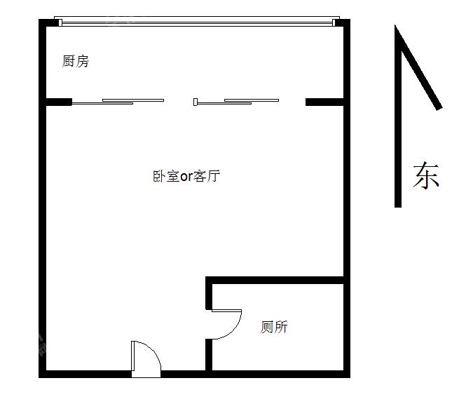 保利星座  1室1厅1卫   2600.00元/月室内图1