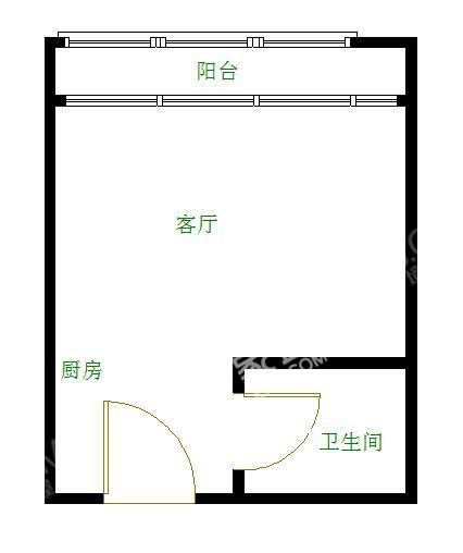 誉峰遇见  1室1厅1卫   2800.00元/月室内图1