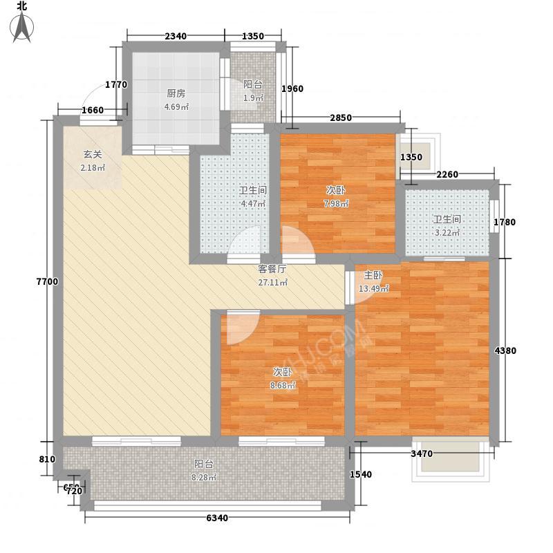 保利锦江里  3室2厅1卫   3600.00元/月室内图1