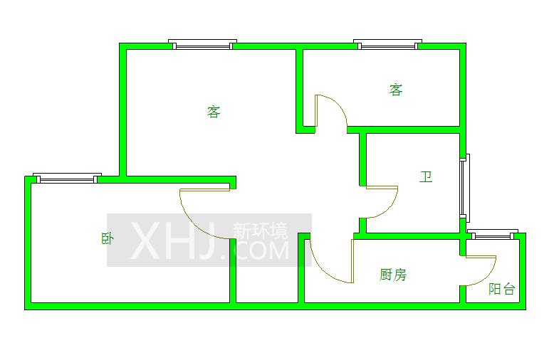 紫御熙庭  2室1厅1卫   2000.00元/月室内图1