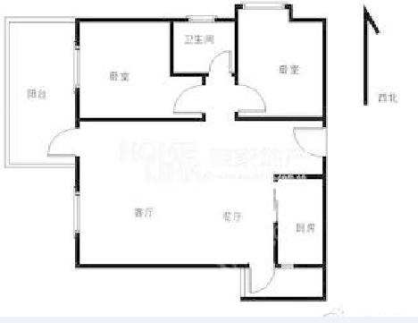南湖锦苑 2室1厅1卫 1800.0元/月 南湖锦苑 2室1厅1卫 1800.0元/月户型图