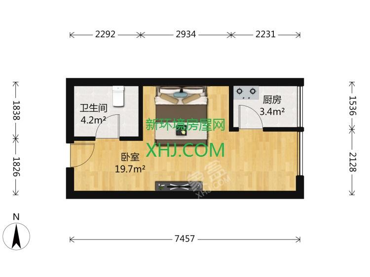 仁美大源映象  1室1厅1卫   54.00万