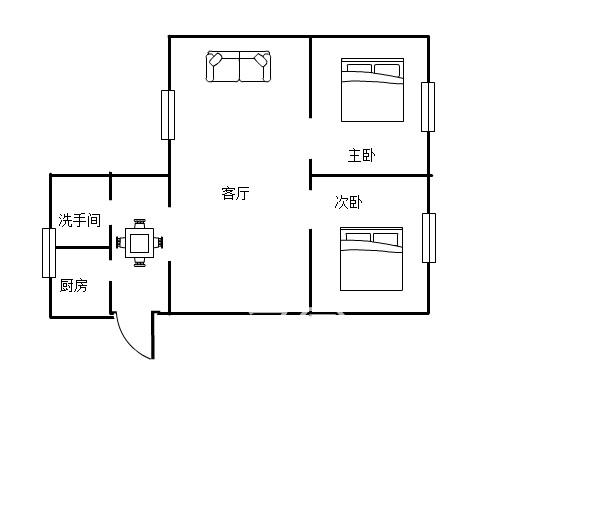 董家塅沿河三村  2室2厅1卫   29.80万