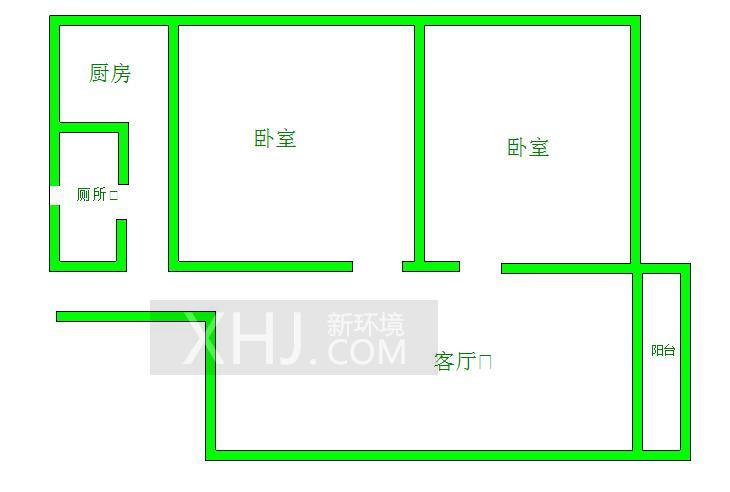 香格里拉  2室1厅1卫   2200.00元/月室内图1