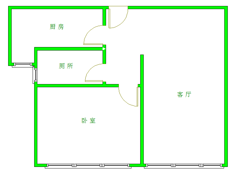 馨光华庭  1室1厅1卫   1500.00元/月室内图1