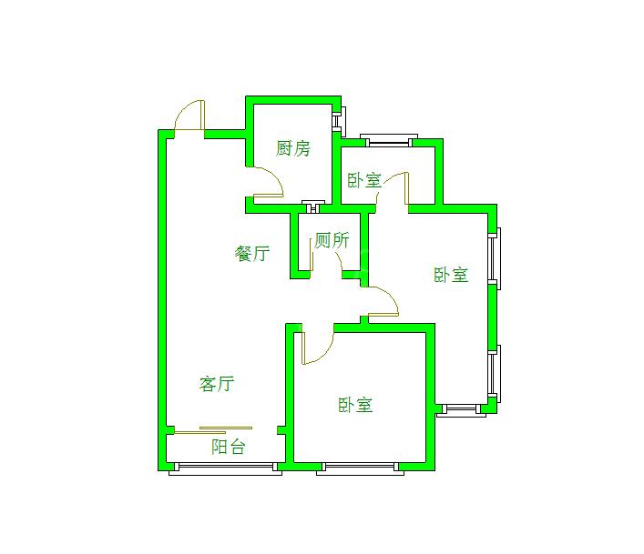 西城尚锦  3室1厅1卫   2800.00元/月室内图1