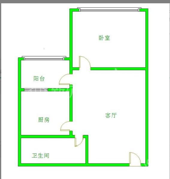 乐摩筑  1室1厅1卫   105.00万室内图1