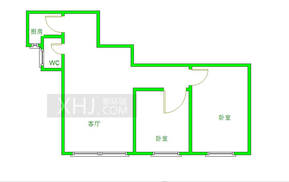 心灵家园  2室2厅1卫   2500.00元/月室内图1