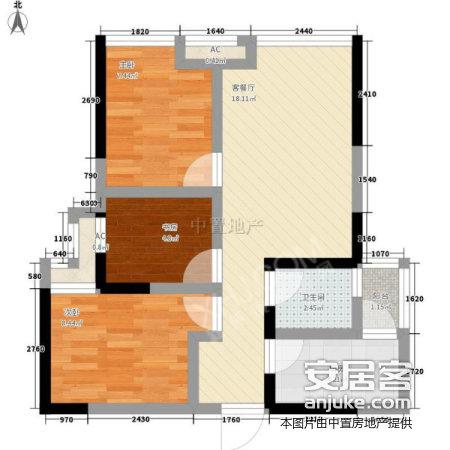 长顺家园  2室1厅1卫   1400.00元/月室内图1