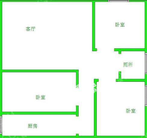 南湖国际4期  2室1厅1卫   2300.00元/月室内图1