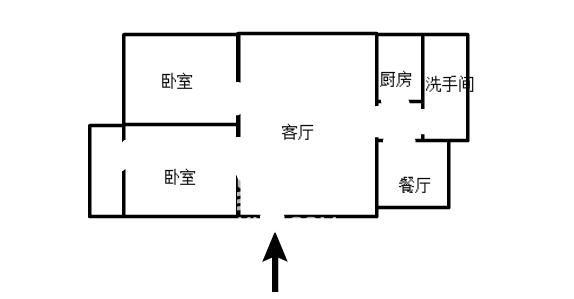 塘石村  2室1厅1卫   1000.00元/月户型图