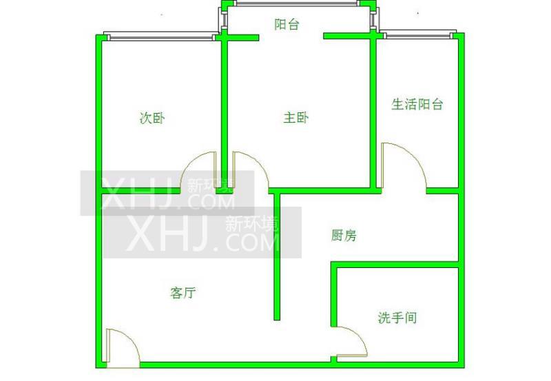 金沙蜜地  2室1厅1卫   2000.00元/月室内图1