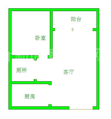 大源48号院楼梯房  1室1厅1卫   1200.00元/月室内图1