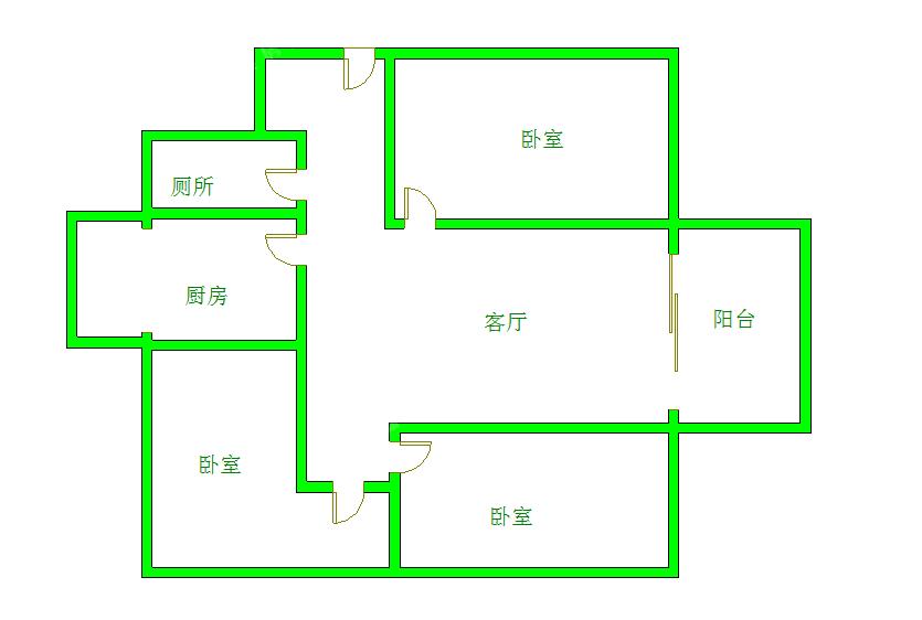 贝森兴苑一期  3室1厅1卫   139.00万室内图1