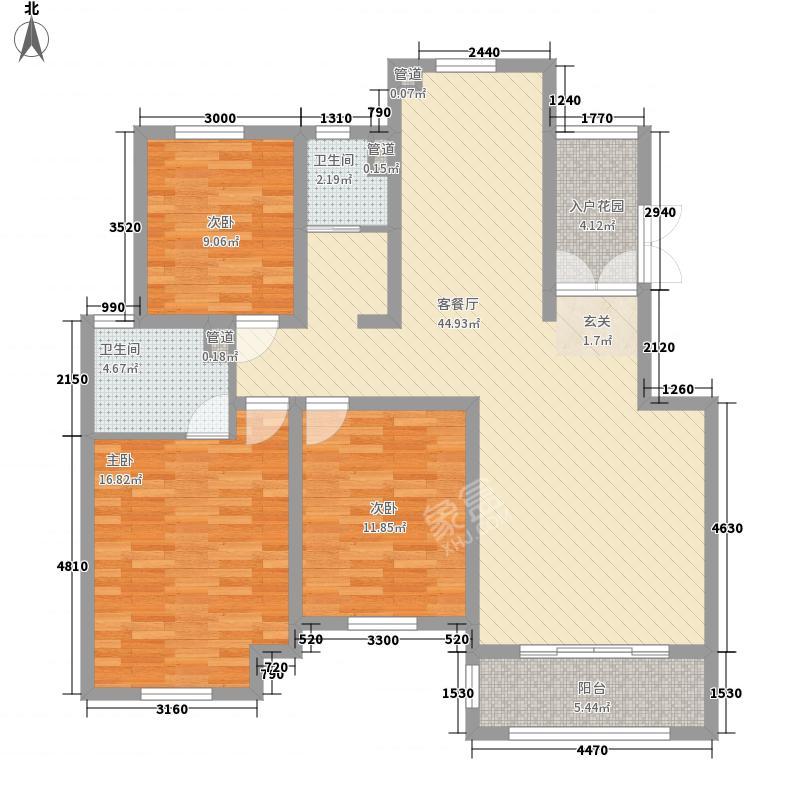 幸福里  3室2厅2卫   45.00万户型图