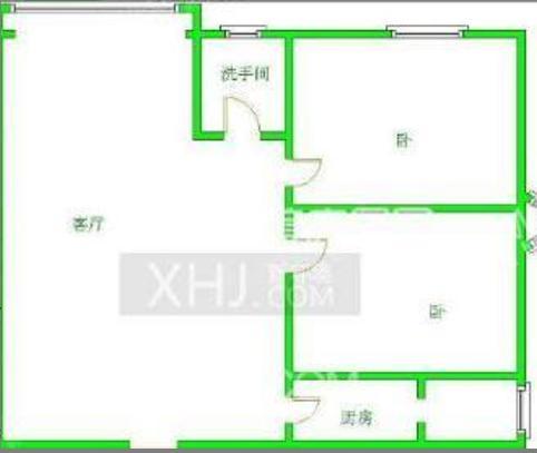 二江花园  2室2厅1卫   1700.00元/月室内图1