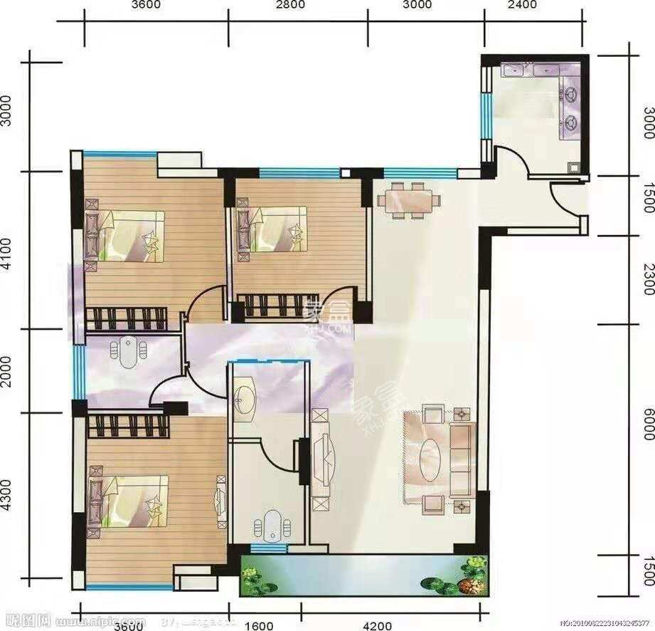 粮食局家属楼 3室2厅1卫 55.0万 粮食局家属楼 3室2厅1卫 55.0万户型图