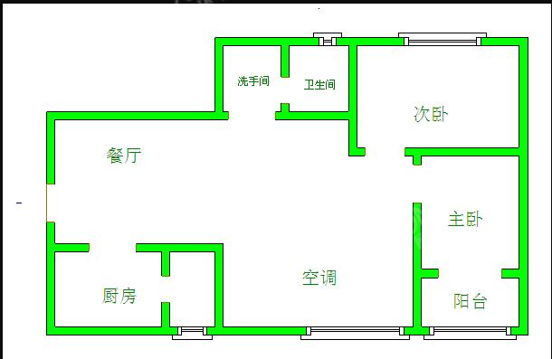 锦绣光华  2室2厅1卫   1500.00元/月室内图1