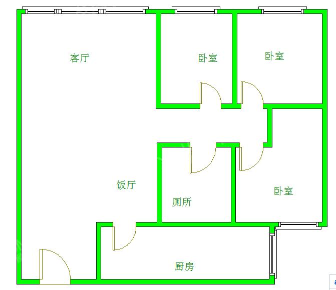 东原时光道  3室2厅1卫   2800.00元/月室内图1