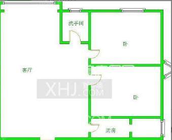 二江花园  2室1厅1卫   1500.00元/月室内图1