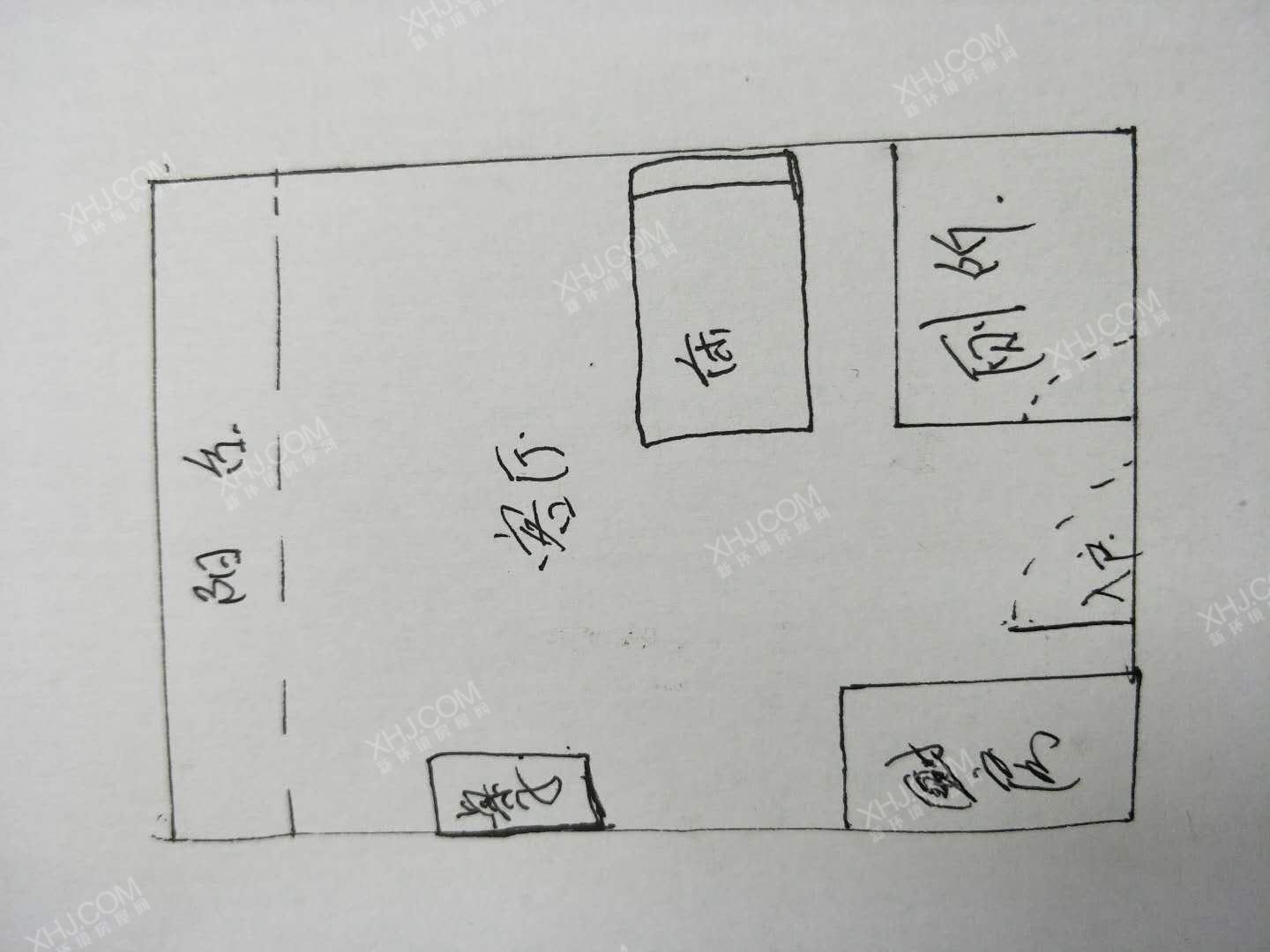 南湖国际4期  1室1厅1卫   1500.00元/月室内图1