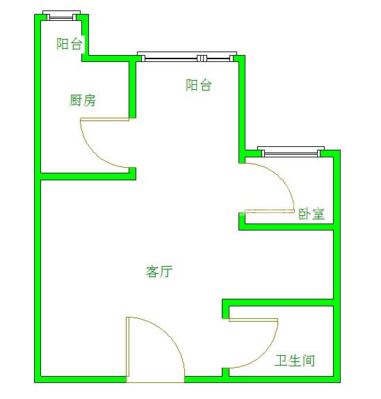 一品CG  1室1厅1卫   2400.00元/月室内图1