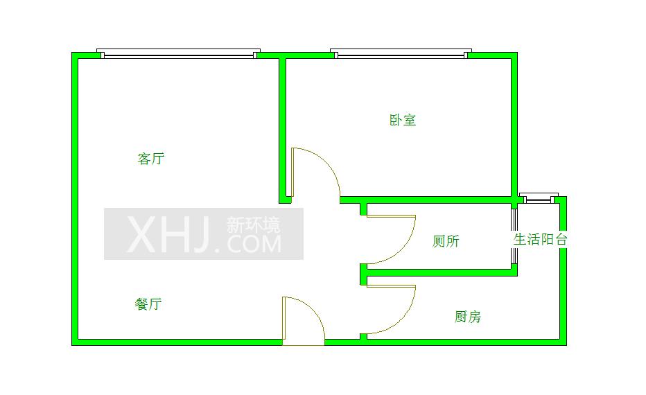 馨光华庭  1室1厅1卫   1450.00元/月室内图1