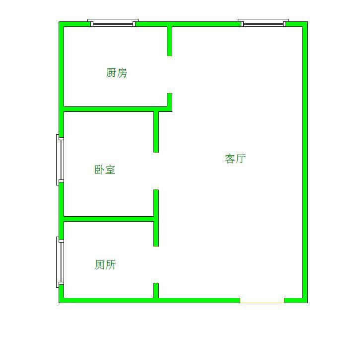 一品CG  1室1厅1卫   2400.00元/月室内图1