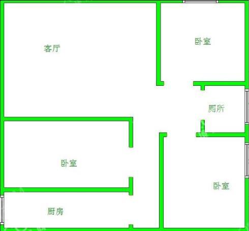 每日香山半岛  3室2厅1卫   2100.00元/月室内图1