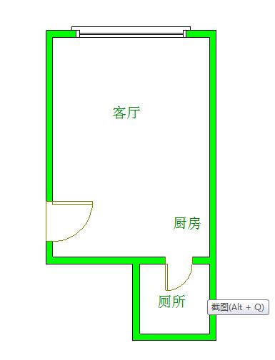 蜀都中心一期  1室1厅1卫   4500.00元/月室内图1