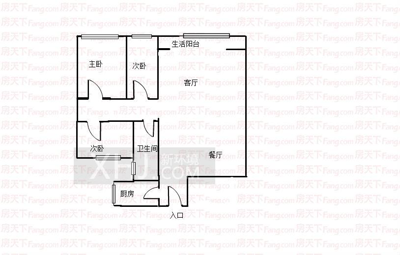 朗基龙堂  3室2厅1卫   3000.00元/月室内图1