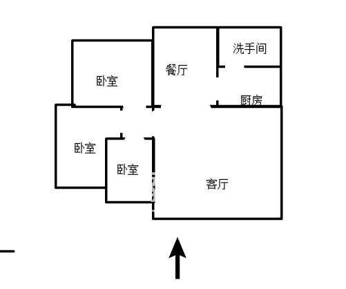 湘安小区 2室1厅 1000.00元户型图